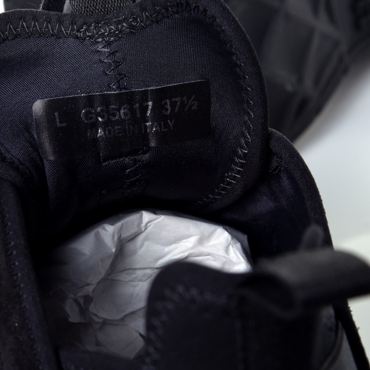 Chanel Velvet Calfskin Mixed Fibers CC Sneakers 37.5 Black 9 of 10