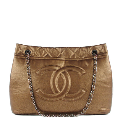 Chanel Caviar Quilted Large Timeless CC Soft Tote Bronze 1 of 7