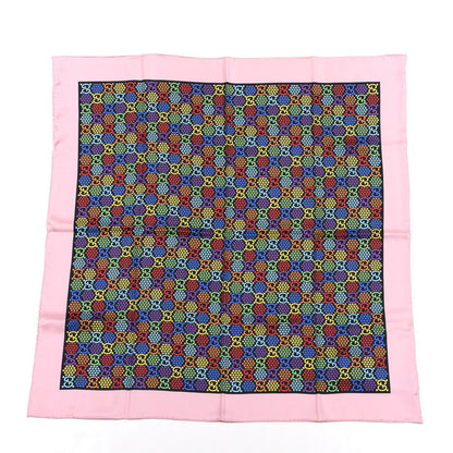Gucci Silk Twill Lady GG Psychedelic Square Scarf Black Pink 1 of 3