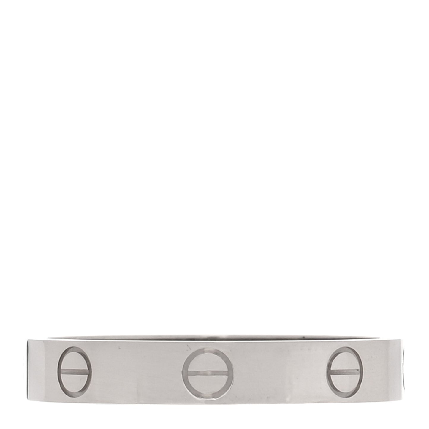 18K White Gold 3.5mm LOVE Wedding Band Ring 61 9.5