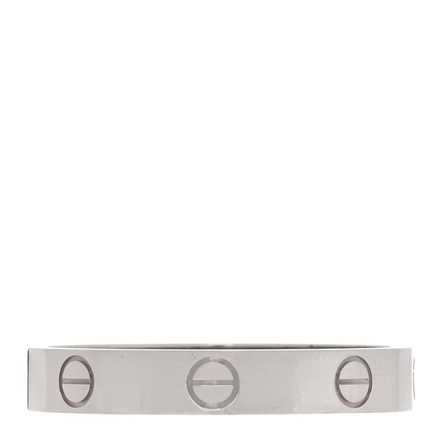 Cartier 18K White Gold 3.5mm LOVE Wedding Band Ring 61 9.5 1 of 4