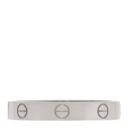 Cartier 18K White Gold 3.5mm LOVE Wedding Band Ring 61 9.5 1 of 4