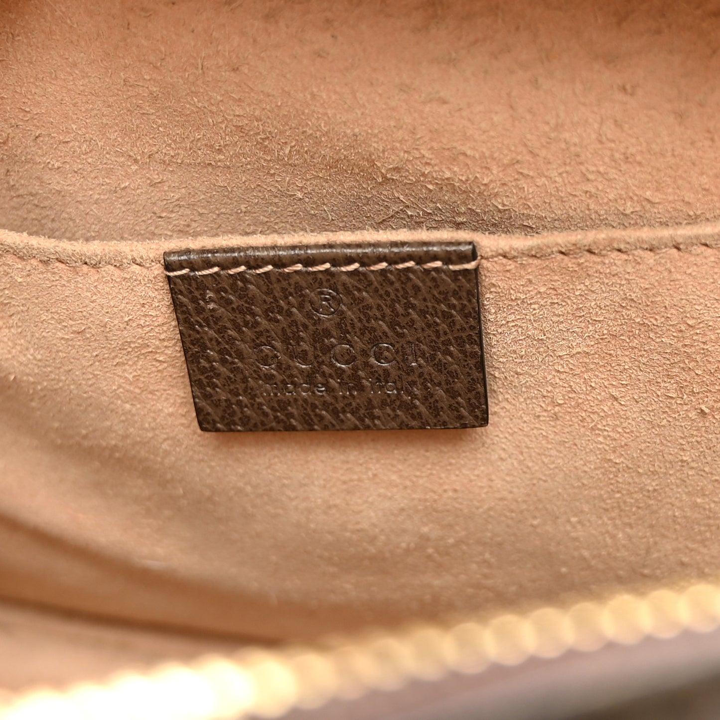 GG Supreme Monogram Mini Ophidia Top Handle Shoulder Bag Brown