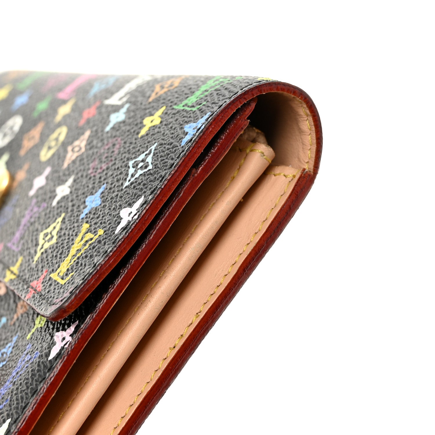 Louis Vuitton Monogram Multicolor Sarah Wallet Black 8 of 9