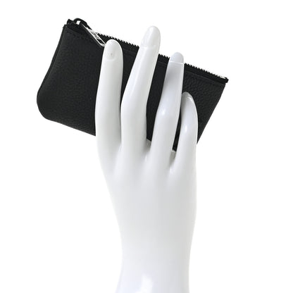 Louis Vuitton Grained Calfskin Aerogram Key Pouch Black 2 of 6