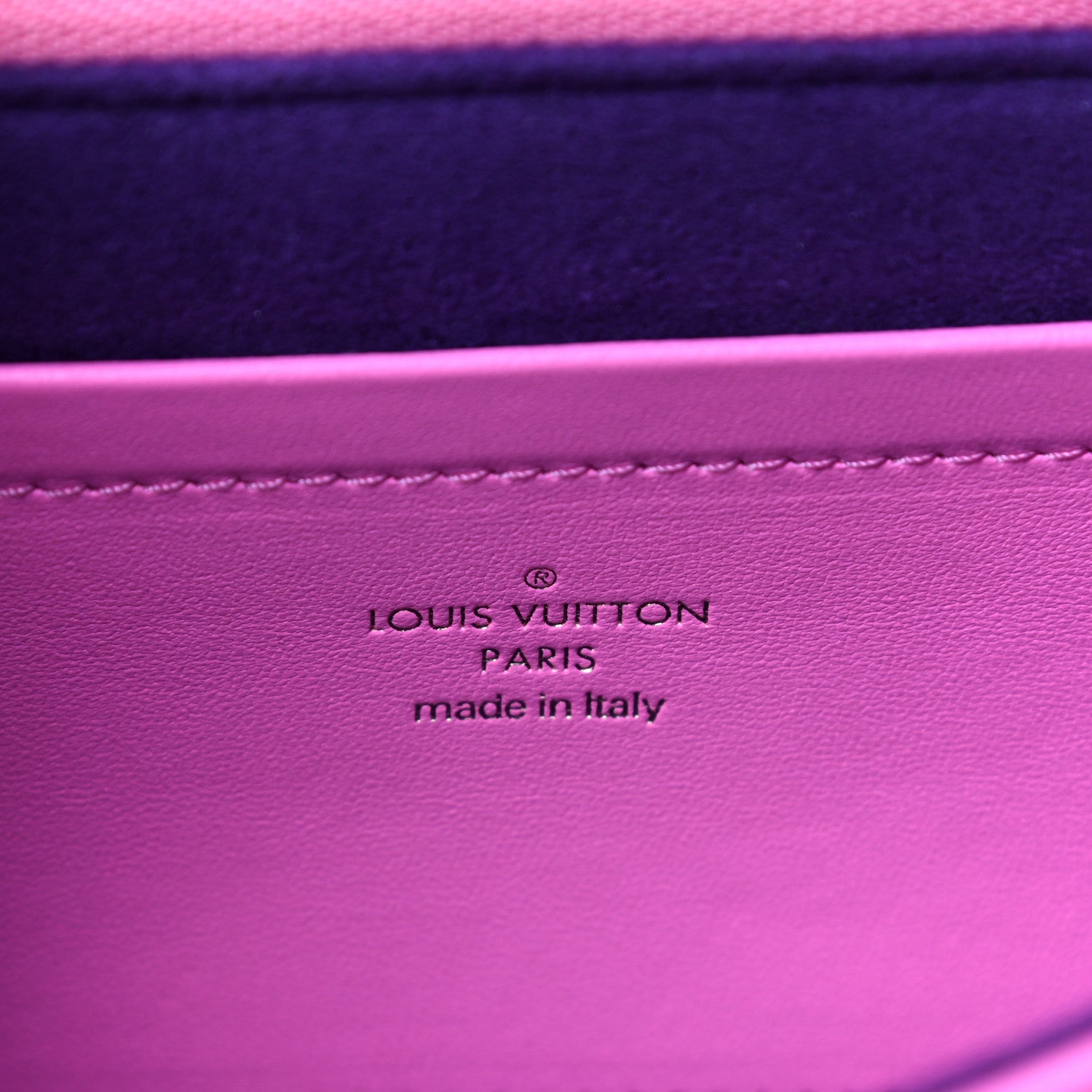 Louis Vuitton Lambskin Embossed Monogram Vuittamins Pochette Coussin Rose Violet 6 of 17