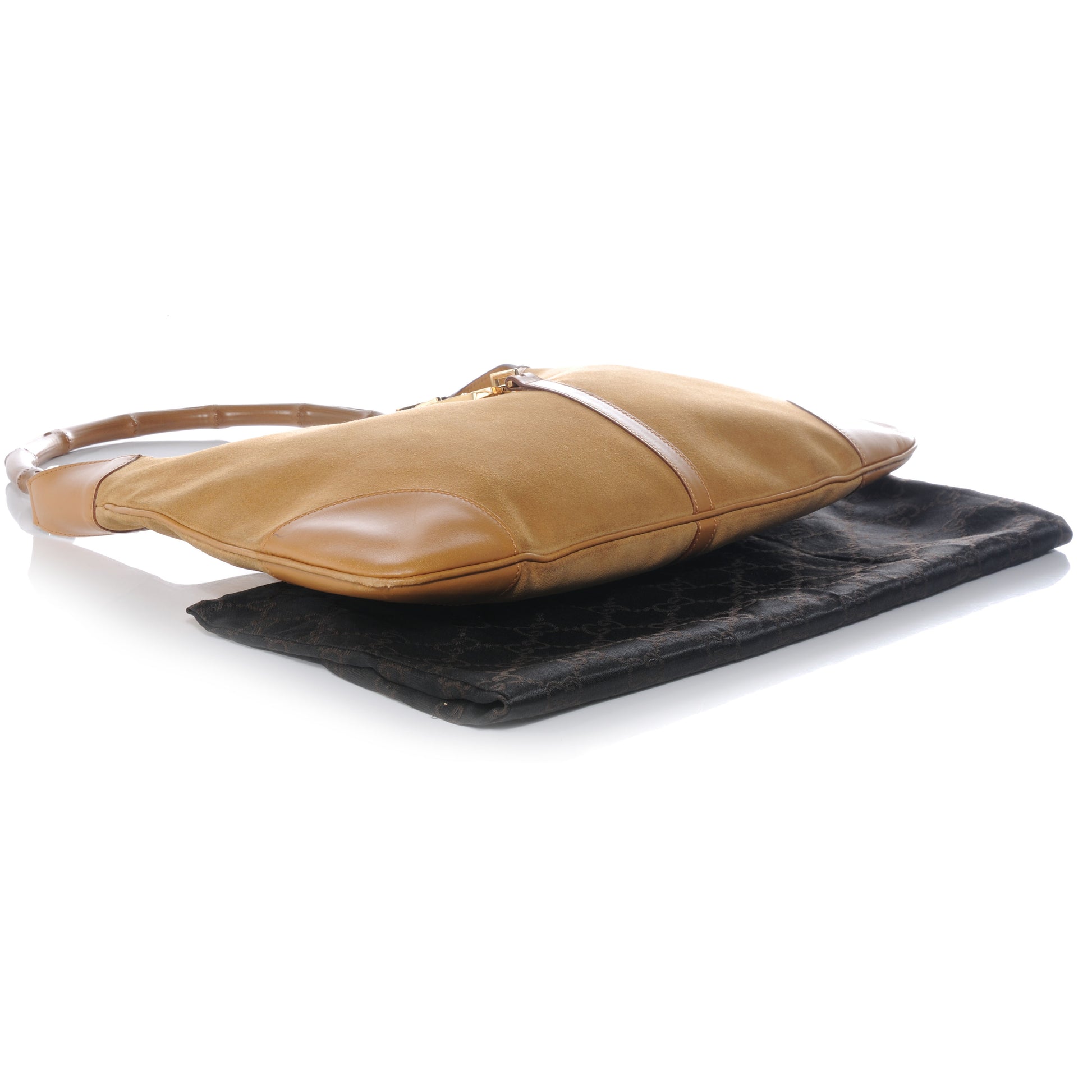 Gucci Suede Bamboo Jackie O Hobo Light Brown 4 of 7