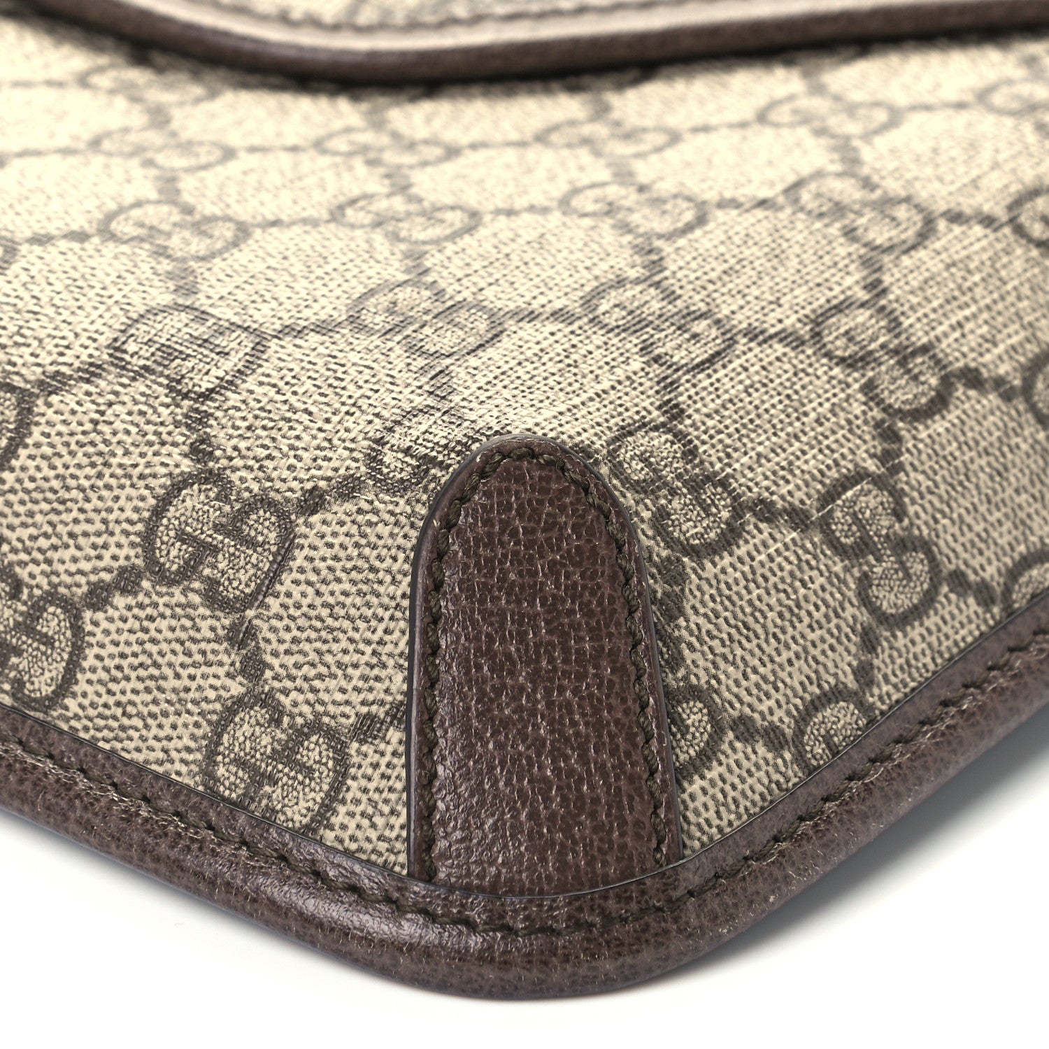Gucci GG Supreme Monogram Web Medium Neo Vintage Flap Messenger Bag Beige New Acero 11 of 11