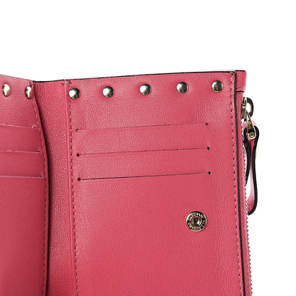 Valentino Garavani Vitello Rockstud Coin Case Card Holder Shadow Pink 13 of 14