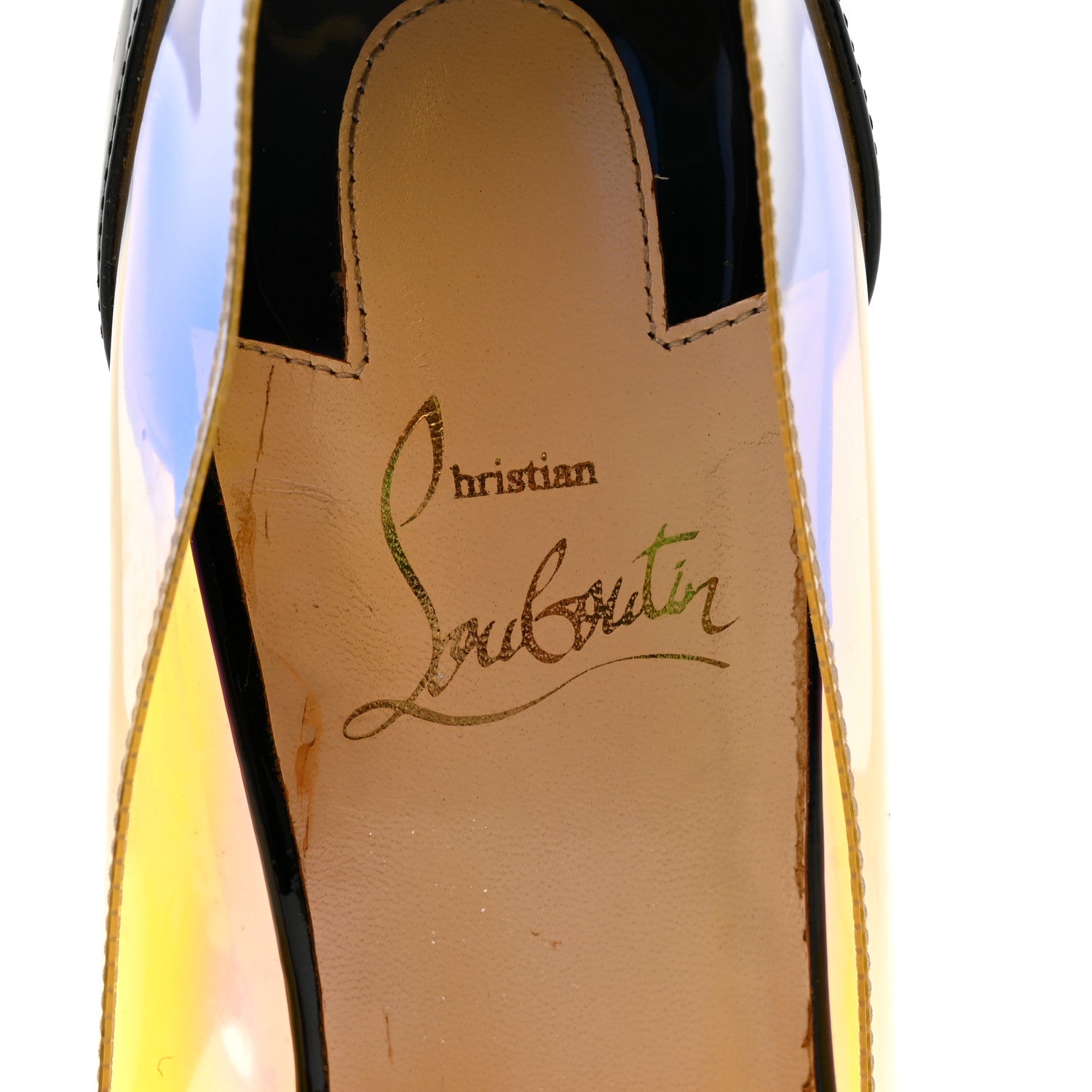 Christian Louboutin Disco PVC Hologram Debout 120 Pumps 39.5 Black Multicolor 7 of 11