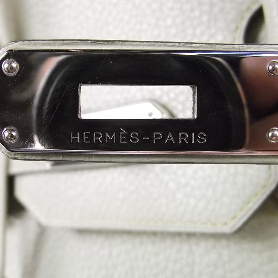 Hermes Taurillon Clemence Birkin 35 Vert Pale Green 6 of 8
