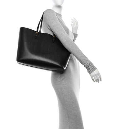 Saint Laurent Calfskin Large Shopping Tote Black 2 of 10