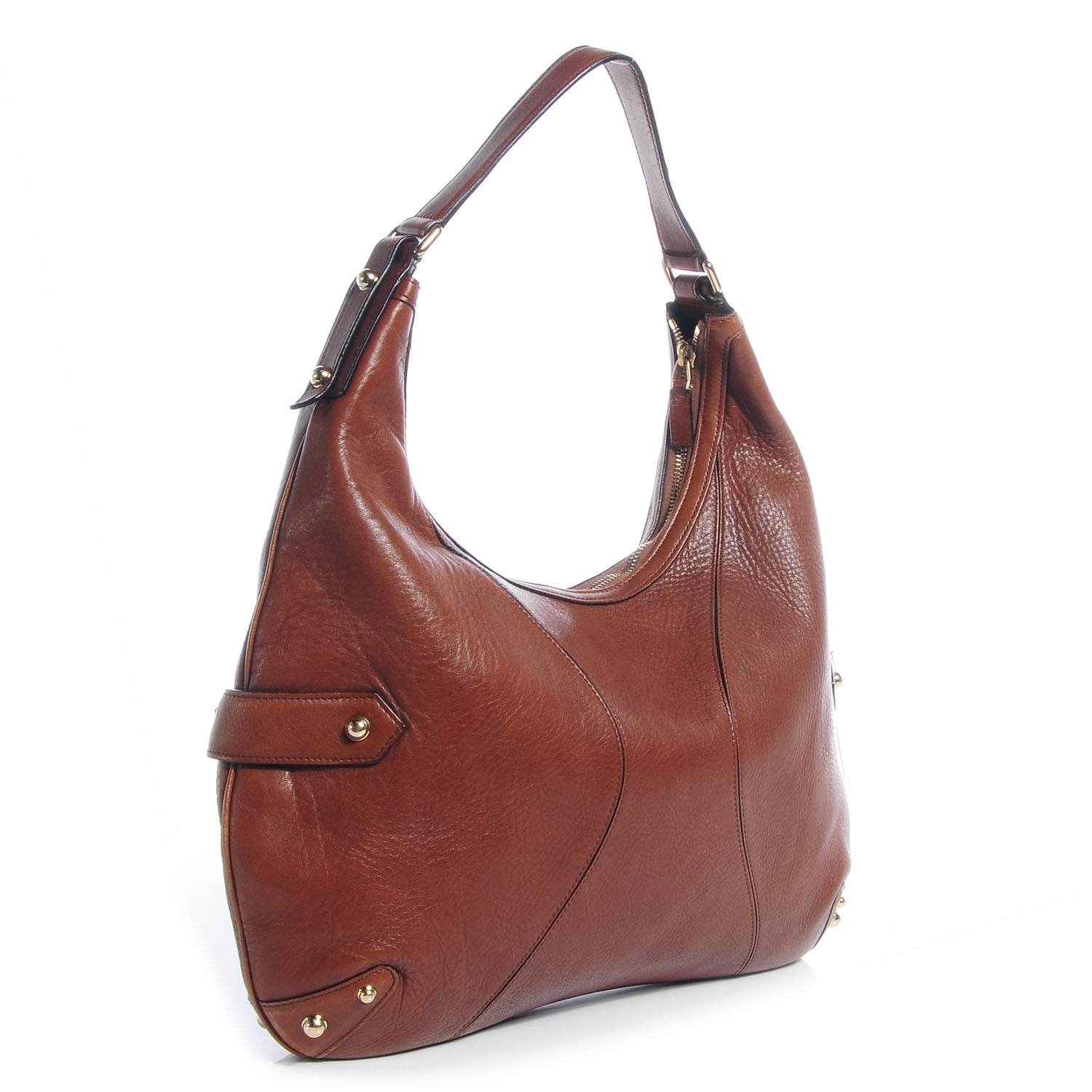 Gucci Leather Large Horsebit Chain Hobo Brown 3 of 7