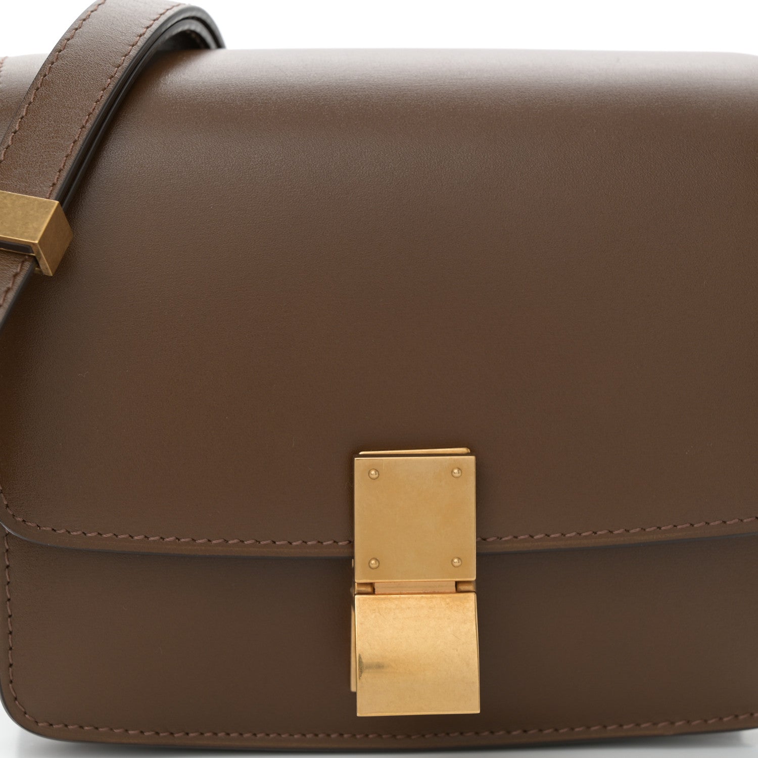 Celine Smooth Calfskin Small Classic Box Flap Bag Camel 8 of 10