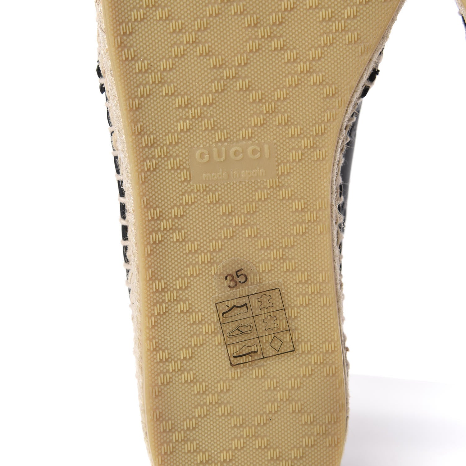 Gucci Guccissima Signature Espadrilles 35 Black 8 of 11