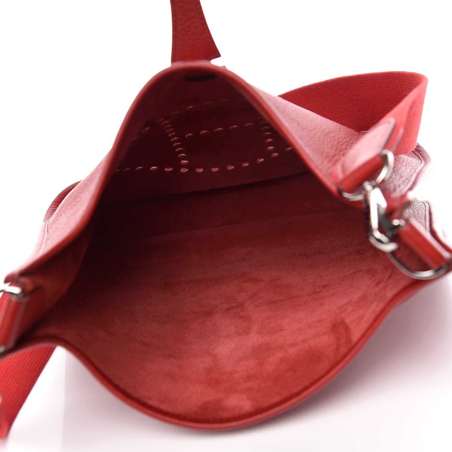 Hermes Taurillon Clemence Evelyne II PM Rouge Casaque 7 of 10
