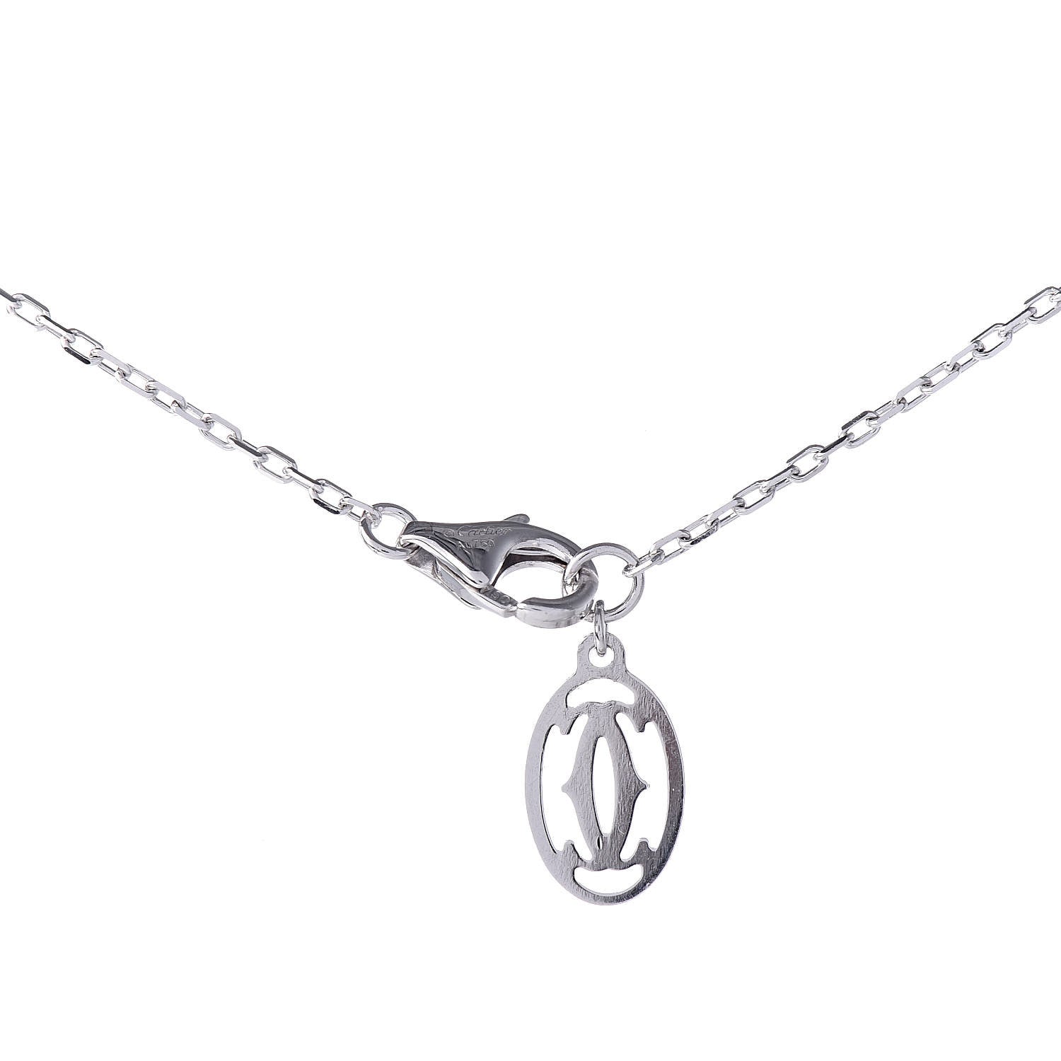 Cartier 18K White Gold Diamond SM D'Amour Pendant Necklace 5 of 7