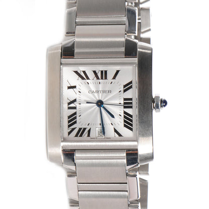 Cartier Stainless Steel 28mm Tank Francaise Automatic Watch 1 of 7