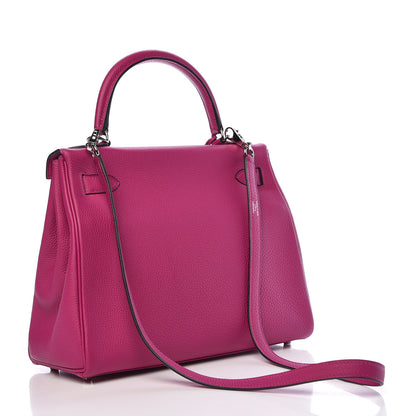 Hermes Togo Kelly Retourne 28 Rose Pourpre 3 of 42
