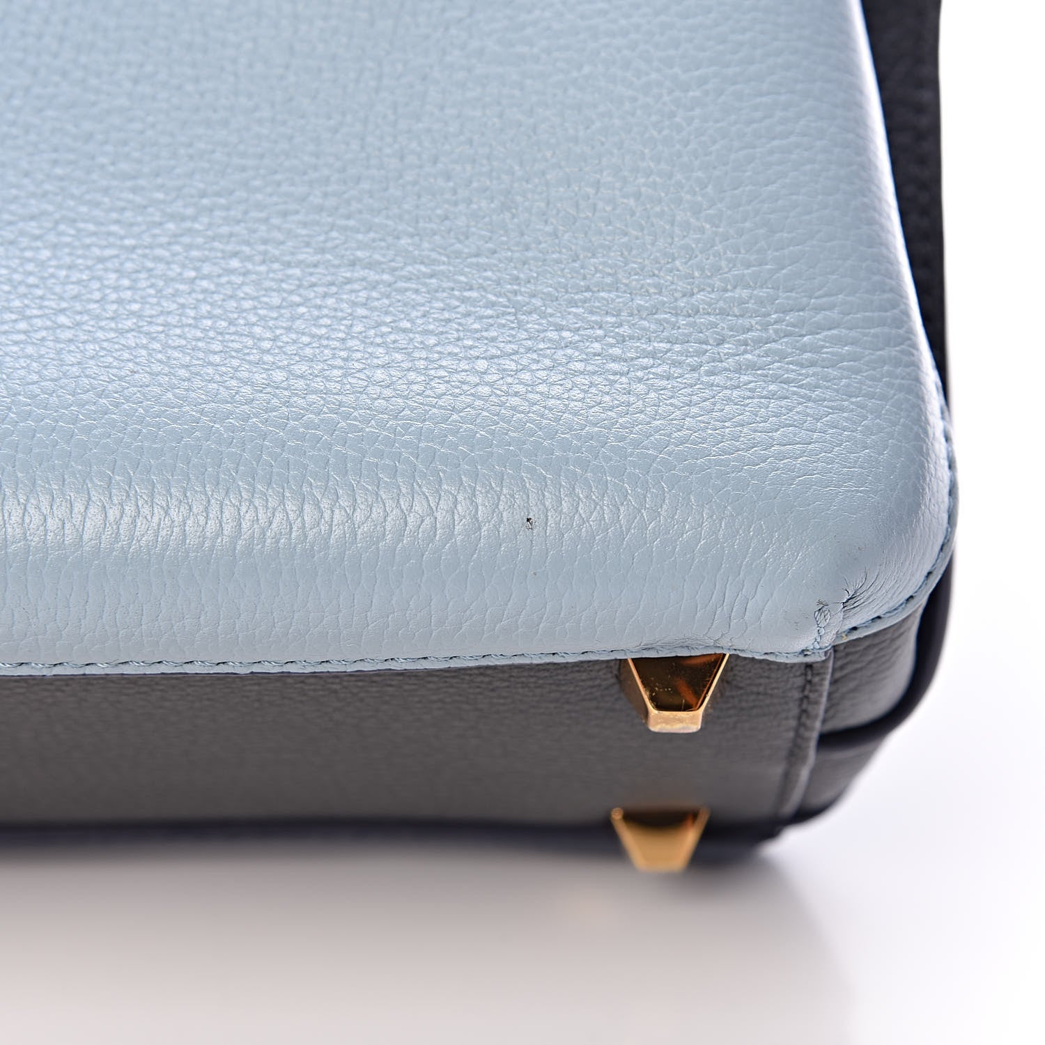MCM Grained Calfskin Tri-Color Mini Milla Tote Blue 10 of 12