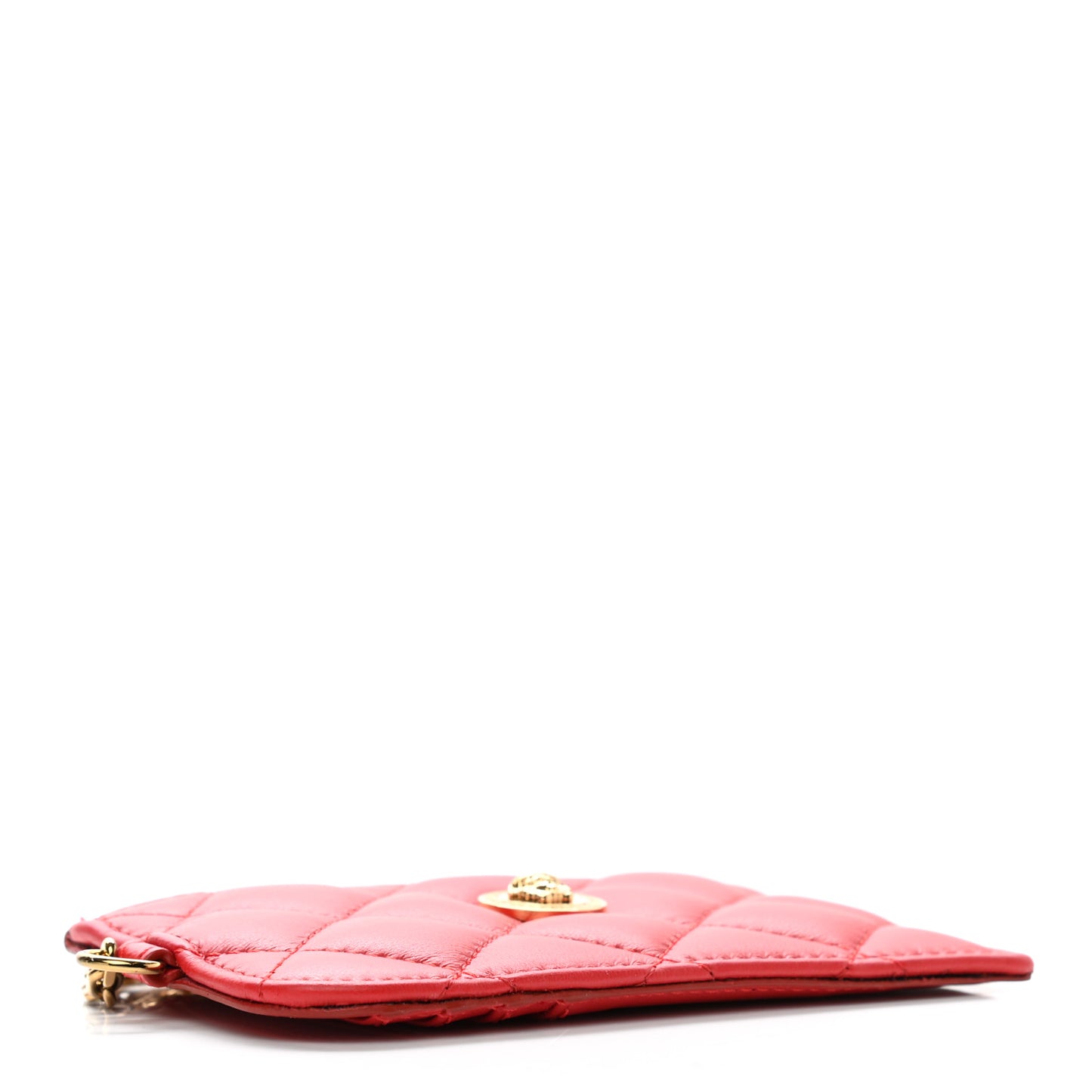 Nappa Quilted Tribute Key Pouch Red