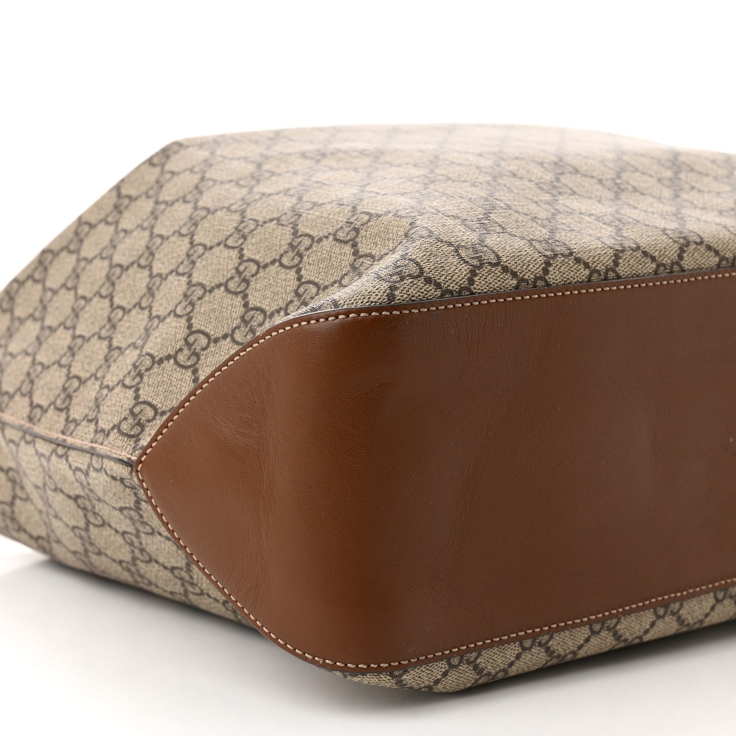 GG Supreme Monogram Large Linea A Hobo Light Brown