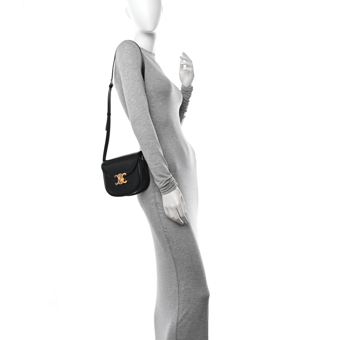 Shiny Calfskin Teen Besace Black