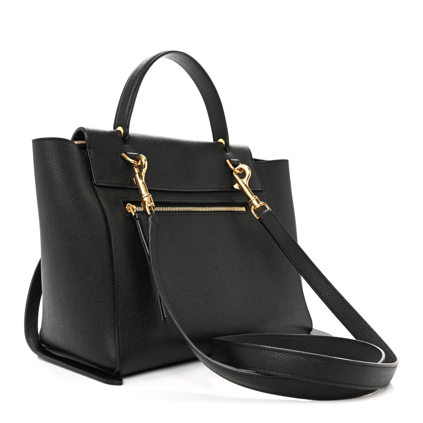 Grained Calfskin Micro Belt Bag Black