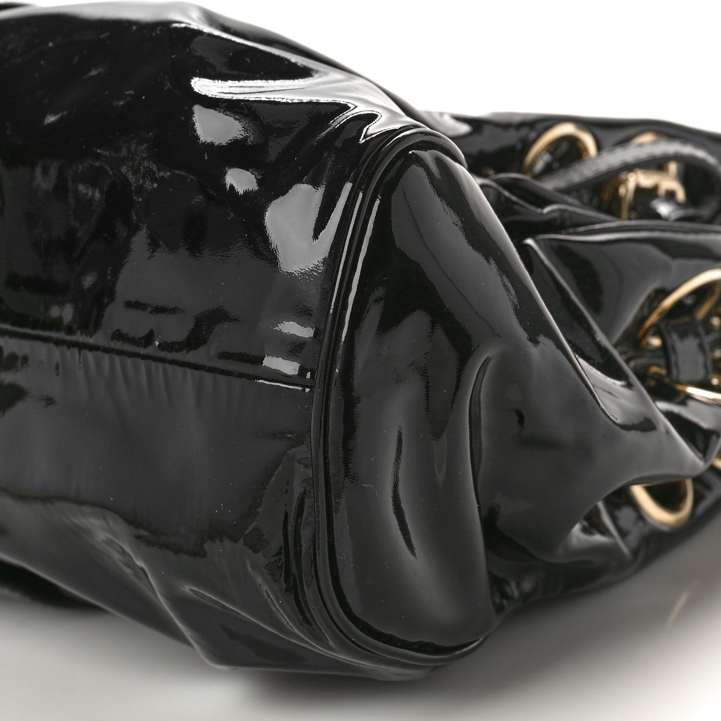 JIMMY CHOO Crushed Patent Ramona Black