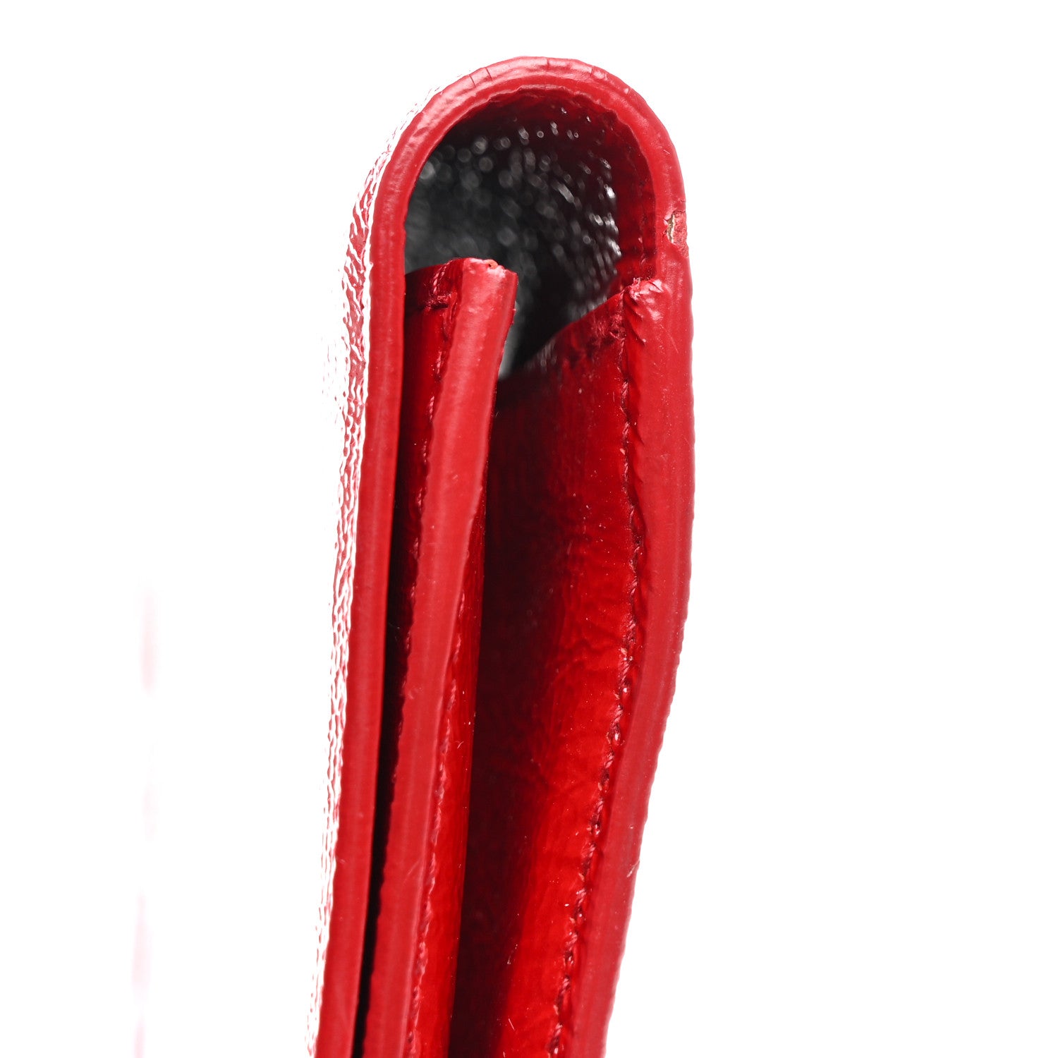 Saint Laurent Textured Patent Monogram Large Belle De Jour Clutch Red 7 of 8