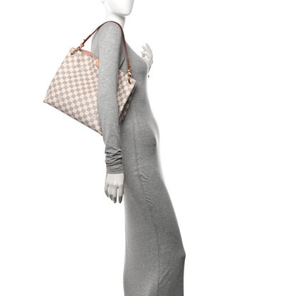 Louis Vuitton Damier Azur Graceful PM Rose Ballerine 2 of 14