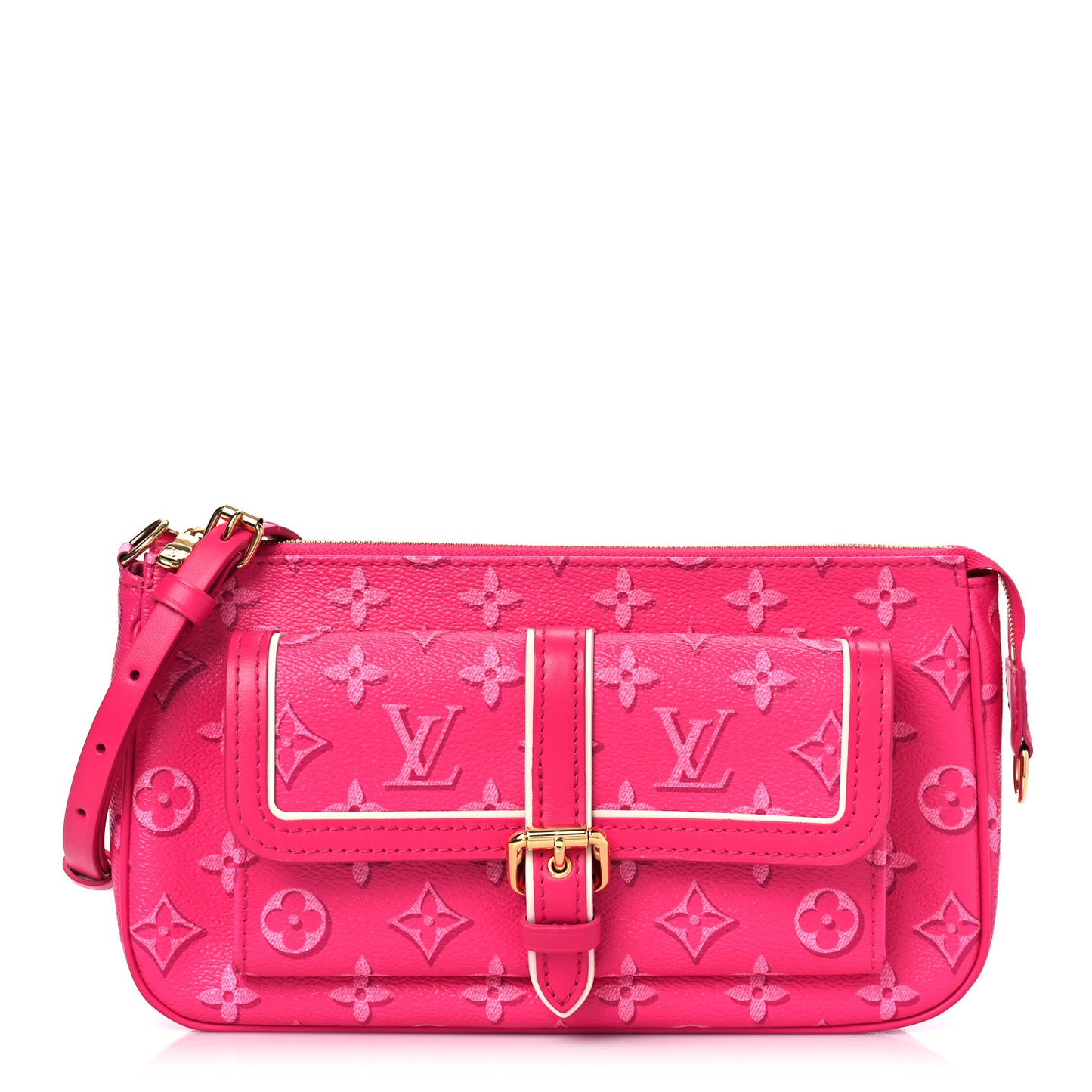 Monogram Fall For You Maxi Multi Pochette Accessories Fuchsia