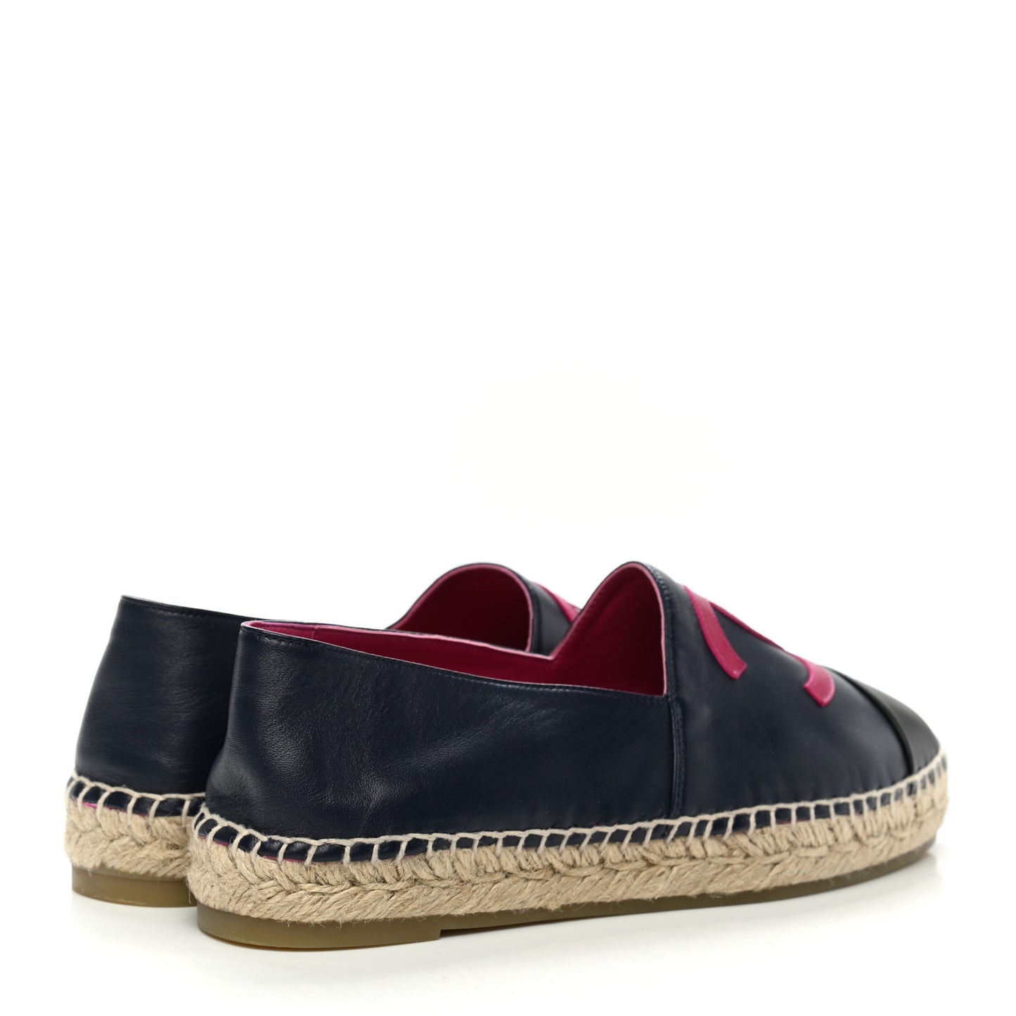 Lambskin CC Espadrilles 41 Navy Fuchsia Black