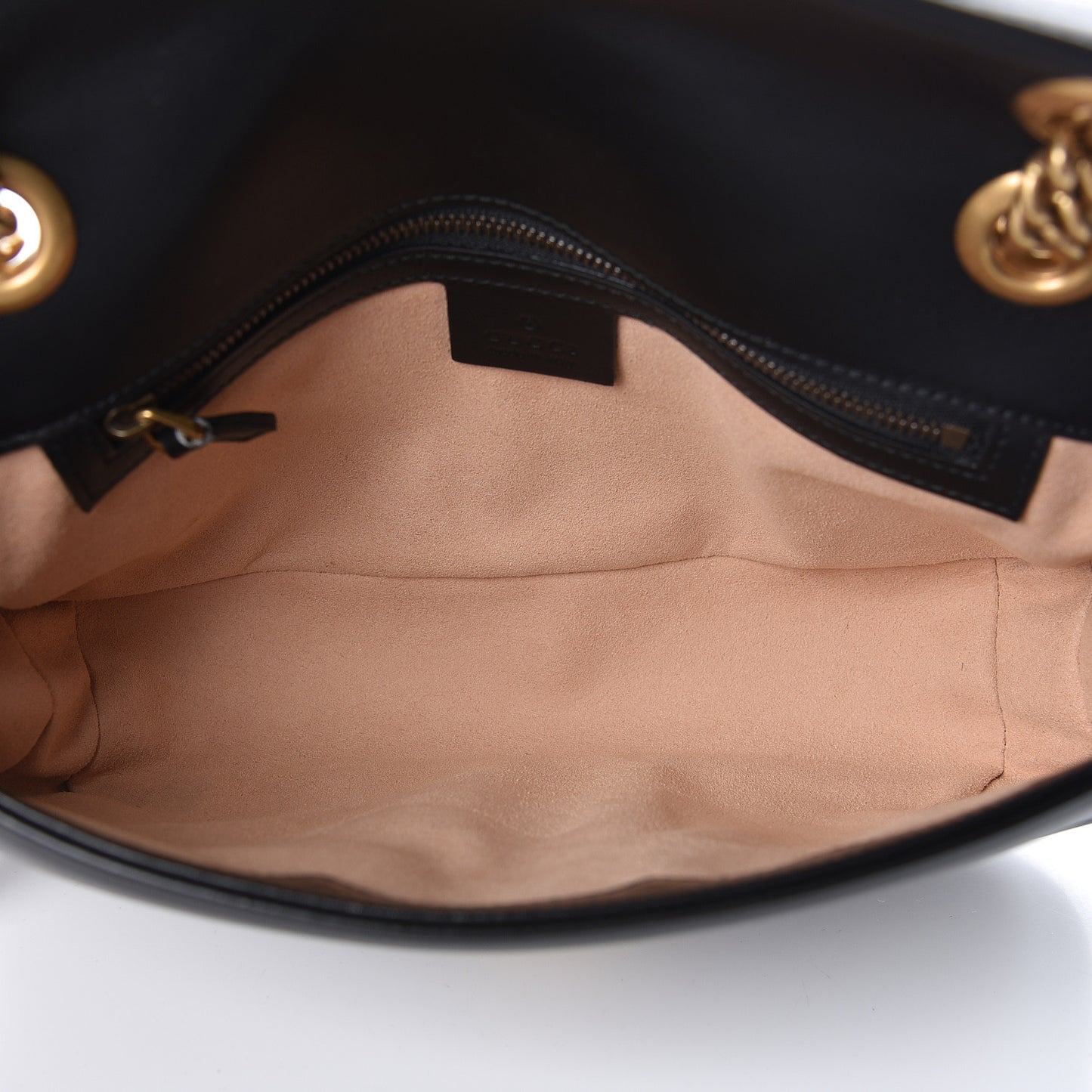 Calfskin Matelasse Small GG Marmont Shoulder Bag Black