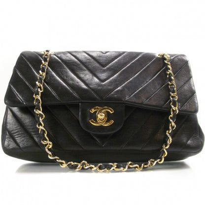 Chanel Lambskin Chevron Double Flap Black 1 of 13
