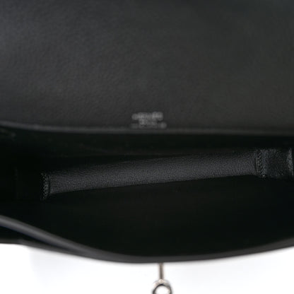 Hermes Togo Kelly Depeches 25 Pouch Black 6 of 11