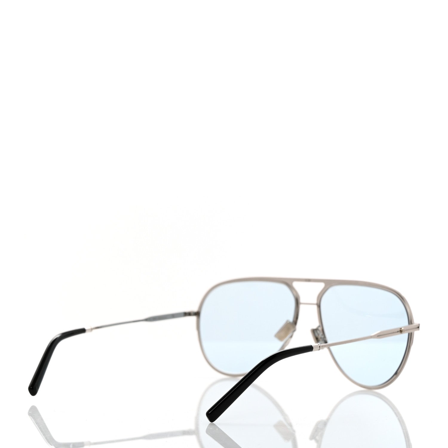 Christian Dior Oblique DiorEssential A2U Aviator Sunglasses Blue Silver 4 of 9