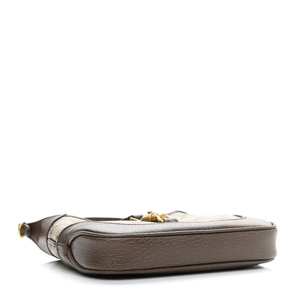 Gucci X BALENCIAGA BB Supreme Monogram Calfskin Web Mini Jackie 1961 Hobo Beige Ebony 4 of 10