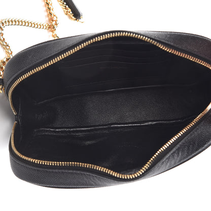 Saint Laurent Grain De Poudre Matelasse Monogram Mini Lou Camera Bag Black 5 of 11