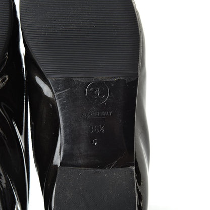 Chanel Patent Cap Toe Ballerina Flats 36.5 Black 8 of 13