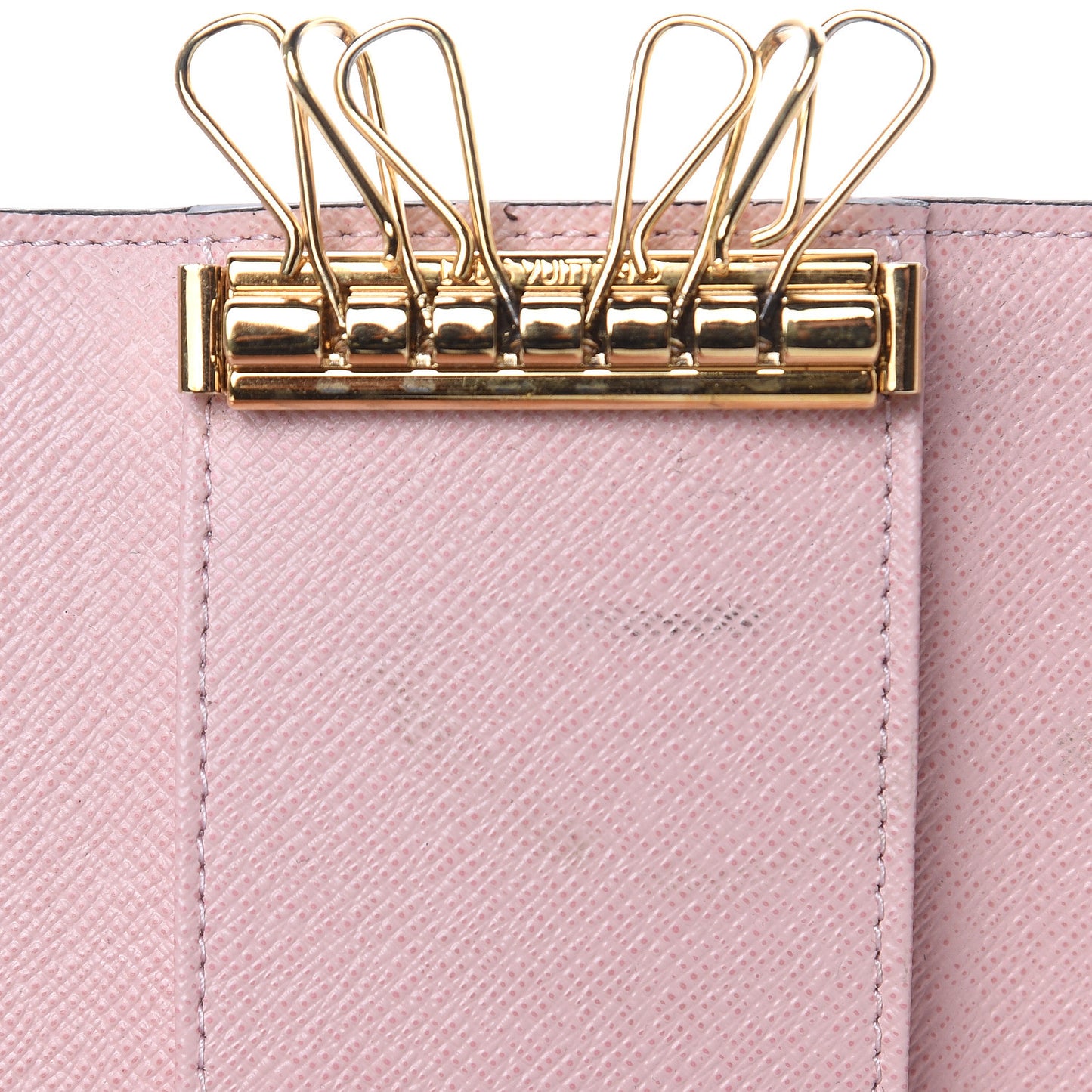 Damier Ebene Multicles 6 Key Holder Rose Ballerine