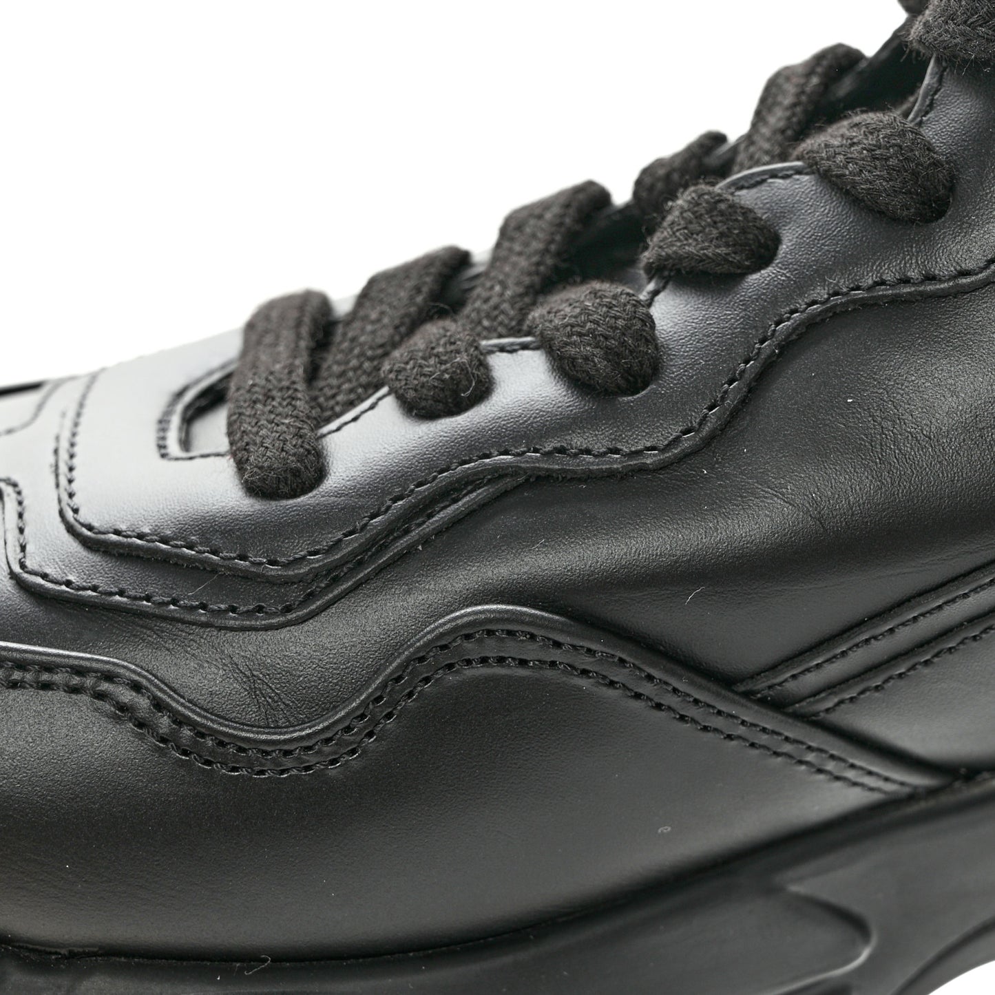 Calfskin Rhyton Sneakers 36.5 Black