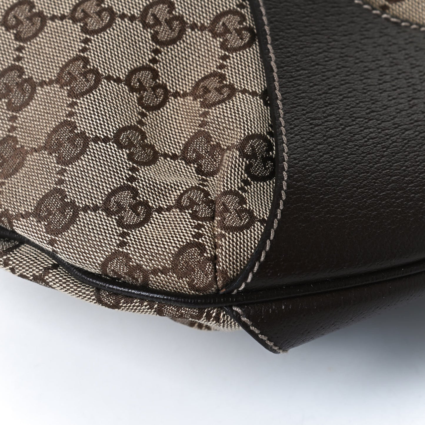 Monogram Bamboo Horsebit Hobo Dark Brown