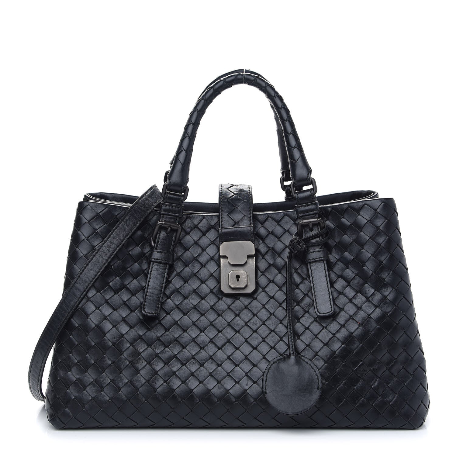 Bottega Veneta Light Calf Intrecciato Small Roma Black 1 of 9