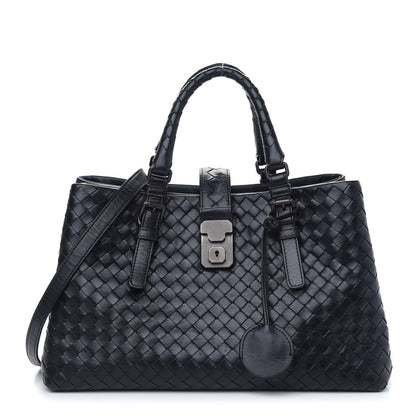 Bottega Veneta Light Calf Intrecciato Small Roma Black 1 of 9