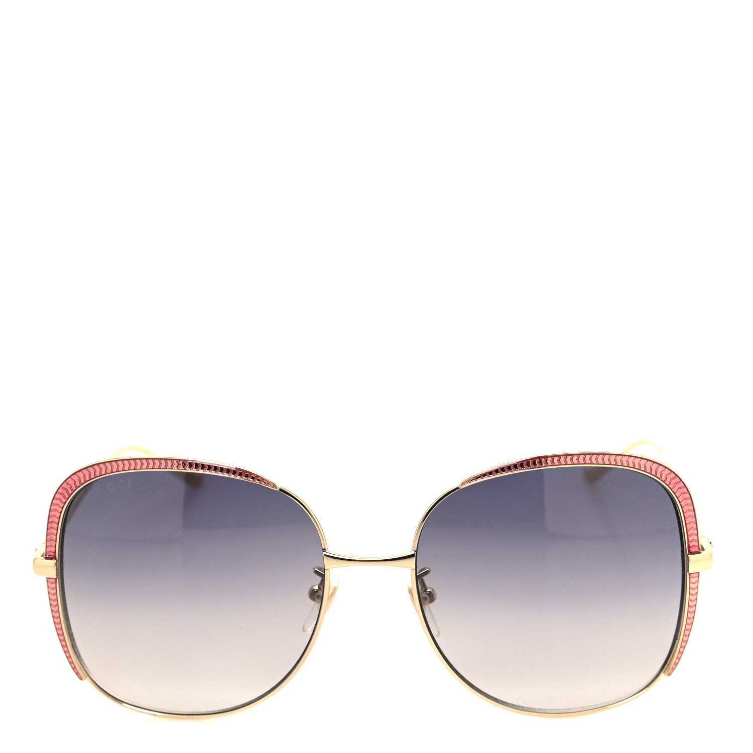 Gucci Acetate Oversize Square Frame GG0400S Sunglasses Gold 2 of 7