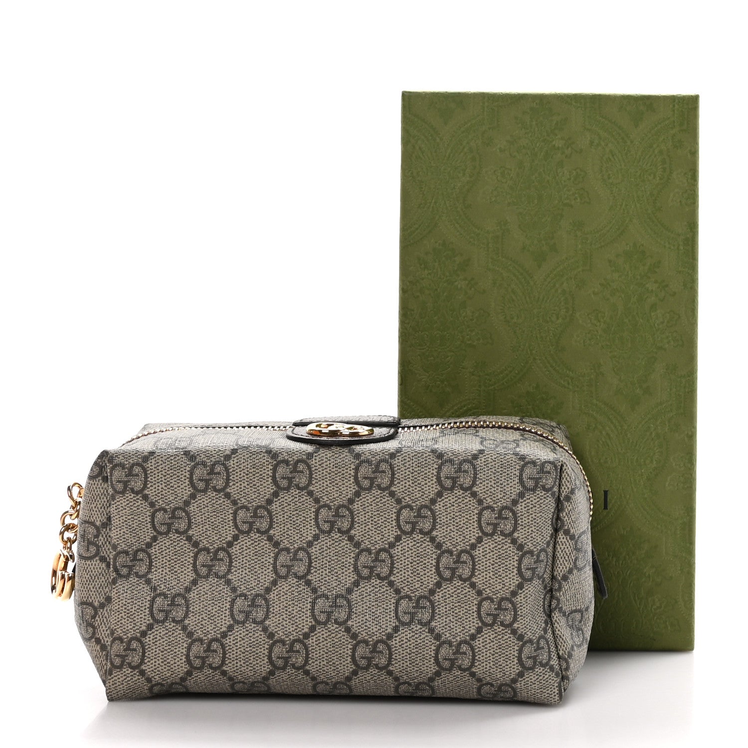Gucci Soft GG Supreme Monogram Calfskin Medium Ophidia Cosmetic Case Beige Ebony New Acero 11 of 11