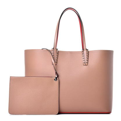 Christian Louboutin Calfskin Spikes East West Cabata Tote Nude 1 of 10