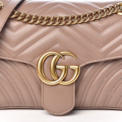 Gucci Calfskin Matelasse Small GG Marmont Shoulder Bag Porcelain Rose 14 of 14