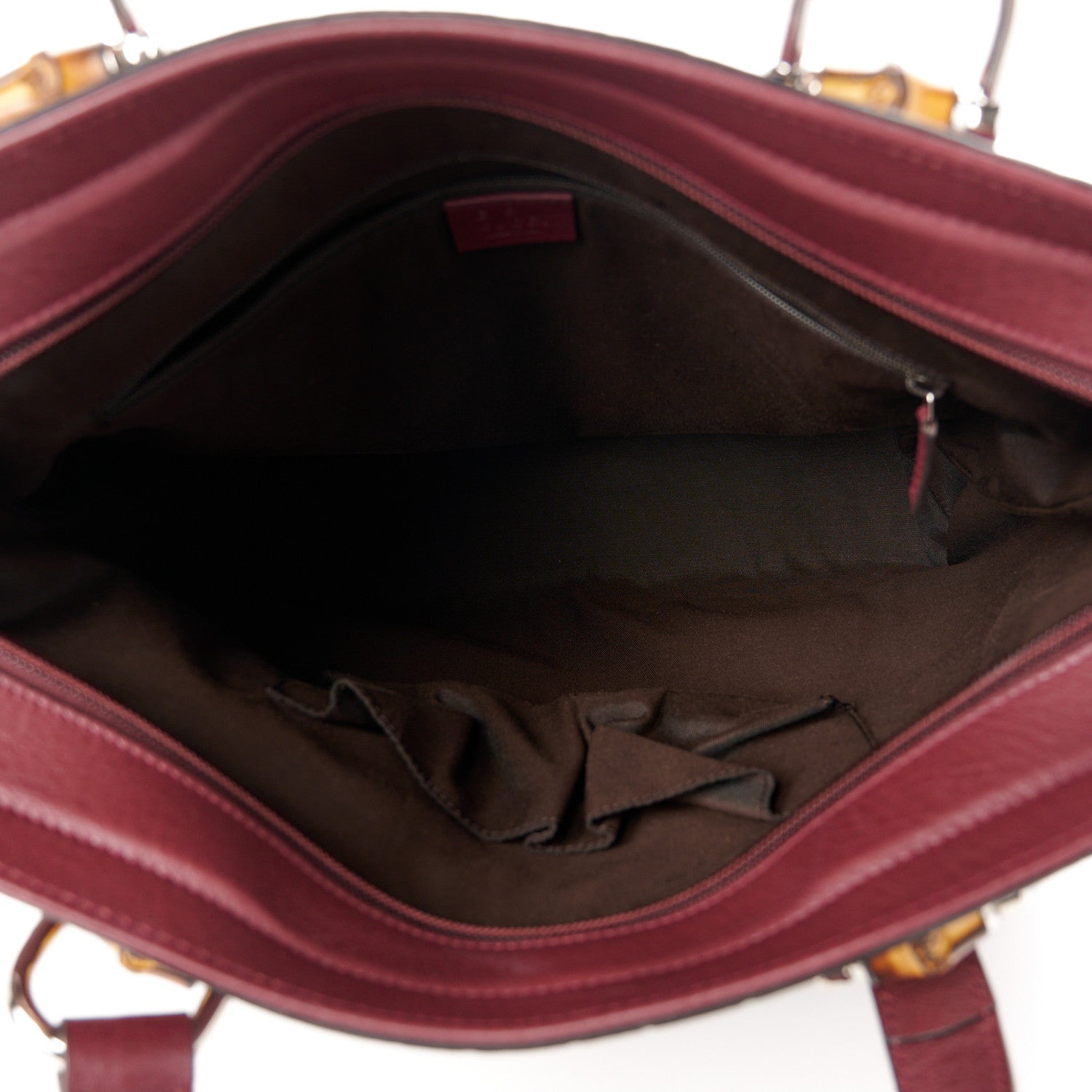 Gucci Guccissima Tender Bamboo Bar Tote Burgundy 5 of 10